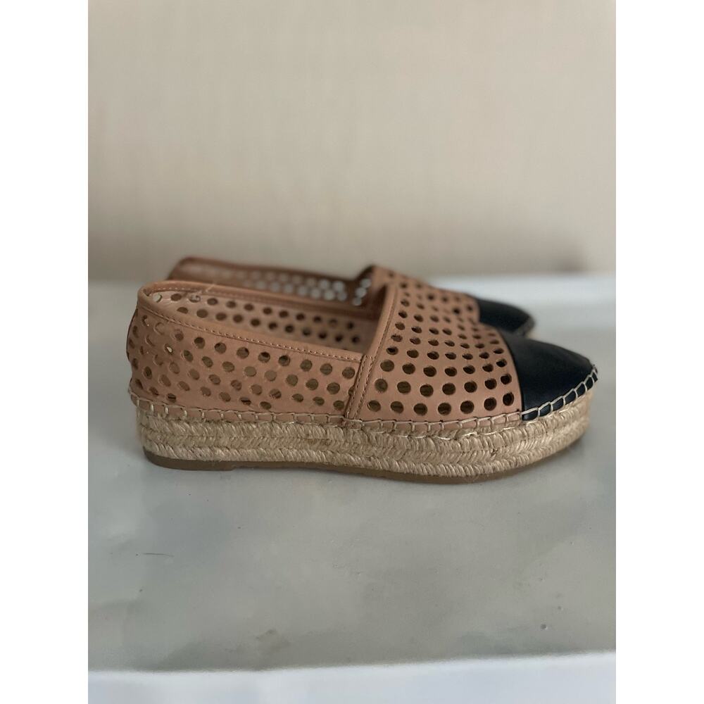 Loeffler Randall Mariko Tan/Black Espadrilles. Size 7B.